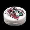 Flat Round Food Grade Eco-Friendly Silicone Focal Beads SIL-Q017-03B-2