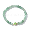 Natural Green Aventurine Round Beaded Stretch Bracelets BJEW-JB09881-03-1