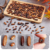 AHADERMAKER 240Pcs 6 Style Retro Wooden Beads WOOD-GA0001-44-4