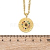 304 Stainless Steel Colorful Rhinestone Zodiac Pendant Necklaces for Women NJEW-U032-02G-5