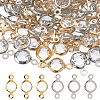 160Pcs 2 Colors Brass Crystal Rhinestone Connector Charms KK-HS0015-66-1