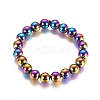 Non-magnetic Synthetic Hematite Beaded Bracelets BJEW-G625-01-2