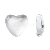 Transparent Glass Heart Cabochons GGLA-R021-8mm-1