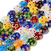 Handmade Millefiori Glass Heart Bead Strands LK-U001-01-1