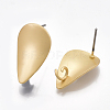 Smooth Surface Alloy Stud Earring Findings PALLOY-T064-30MG-2