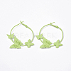 Spray Painted Iron Hoop Earrings EJEW-N010-04-2