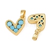 Brass Micro Pave Sky Blue Cubic Zirconia Charms CU-CBAA571-07G-2