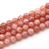 Natural Quartz Beads Strands G-N355-6mm-22-1