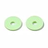 Flat Round Handmade Polymer Clay Beads CLAY-R067-12mm-24-7