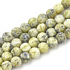 Natural Yellow Turquoise(Jasper) Beads Strands G-T106-299-1