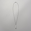 201 Stainless Steel Rectangle Pendant Necklace NJEW-WH0007-12P-1