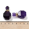 Natural Amethyst Perfume Bottle Pendants G-Q163-10G-08-3