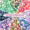 Rainbow ABS Plastic Imitation Pearl Beads OACR-YW0001-79-2