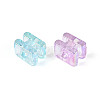 UV Plating Transparent Acrylic European Beads OACR-M027-02H-3