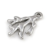 Marine Animal 304 Stainless Steel Coral Shape Charms STAS-K287-07B-P-2