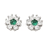 Brass Micro Pave Cubic Zirconia Beads KK-U056-16P-01-1