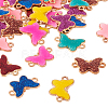  32Pcs 8 Colors Alloy Enamel Connector Charms ENAM-TA0001-70-1