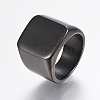 304 Stainless Steel Signet Band Rings for Men RJEW-G091-16-2