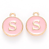 Golden Plated Alloy Enamel Charms ENAM-S118-07S-1