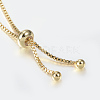 Adjustable Brass Micro Pave Cubic Zirconia Bolo Bracelets BJEW-H558-04G-4