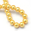 Baking Paint Pearlized Glass Pearl Round Bead Strands HY-Q330-8mm-56-4