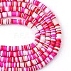 Handmade Polymer Clay Beads Strands CLAY-R089-6mm-T02B-10-5