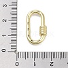 Brass Micro Pave Clear Cubic Zirconia Keychain Rings KK-M293-49G-3