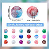 360Pcs 18 Colors Drawbench Glass Round Beads GLAD-SC0001-01-2