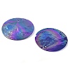 Spray Painted Natural Capiz Shell Pendants SSHEL-Z002-01D-2