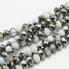Electroplate Glass Faceted Rondelle Beads Strands EGLA-D020-6x4mm-M3-2