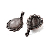 Natural Rose QuartzTeardrop Pendants G-K363-01R-17-2