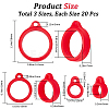 60Pcs 3 Style Silicone Pendant SIL-GF0001-28A-2