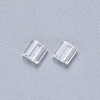 2-Hole Transparent Glass Seed Beads SEED-S031-L-001-2