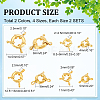 Unicraftale 16 Sets 8 Styles Brass Spring Ring Clasps KK-UN0001-26-4