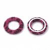 Faux Mink Fur Covered Linking Rings WOVE-N009-02F-2
