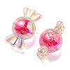 UV Plating Rainbow Iridescent Acrylic Beads PACR-E001-01E-2