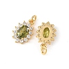 SHEGRACE Brass Micro Pave Cubic Zirconia Pendants XGRQ2O509-446D-G-2