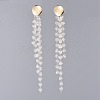 Handmade Glass Beaded Chains Dangle Earrings EJEW-JE03563-02-1