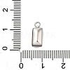 304 Stainless Steel Rhinestone Pendants STAS-Z125-11P-4