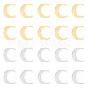 20Pcs 2 Colors 201 Stainless Steel 2-Loop Connector Charms STAS-UN0055-20-1