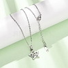304 Stainless Steel Star Pendant Cable Chain Necklaces for Men Women NJEW-K308-01B-P-1