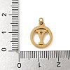 304 Stainless Steel Charms
with Jump Ring STAS-R001-02G-Y-3