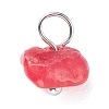 Natural Chip Dyed Shell Charms PALLOY-JF01338-03-3