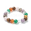 Natural Mixed Wealth Stone Beaded Stretch Bracelets BJEW-D446-D-39-2