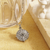 Non-Tarnish 304 Stainless Steel Sun Pendant Necklaces YN2147-2-2