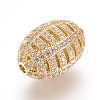 Brass Micro Pave Cubic Zirconia Beads ZIRC-F090-02-A-3