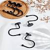 6Pcs Iron Shower Curtain Hook for Bathroom AJEW-LP0006-36B-1