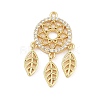 Rack Plating Brass Cubic Zirconia Pendants KK-D031-06G-1
