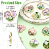 10Pcs 10 Styles Rack Plating Alloy Rhinestone Enamel Pendants ENAM-YW0008-30-3