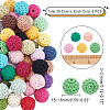 56Pcs 28 Colors Organic Wool Fabric Beads FIND-CA0003-74-2